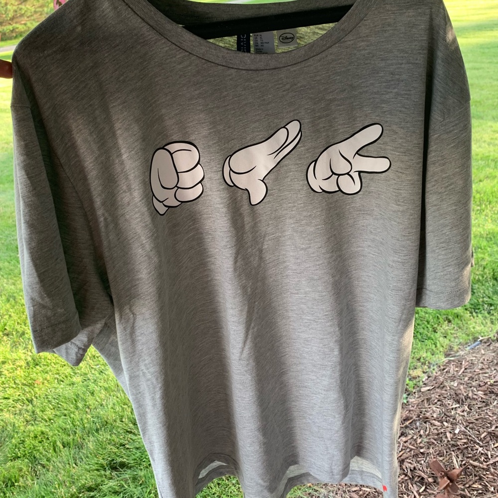 NEW H&M x Disney Heather Grey SS Tee Size XL